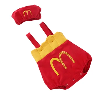 

Newborn Infant Clothes Sleeveless Fashion New Style Bodysuit+Cap 2Pcs Kids Toddler Clothing Costume Kids Boy Girl Outfits 0-24M