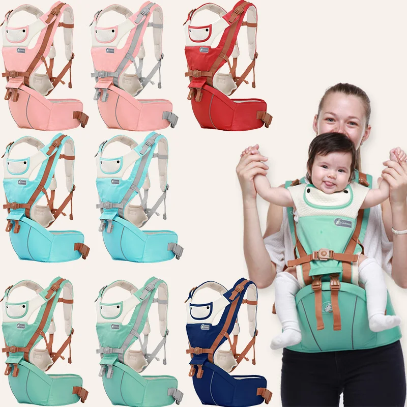 Ergonomic Baby Carrier Infant Baby Hipseat Carrier Front Facing Ergonomic Kangaroo Baby Wrap Sling for Baby Travel