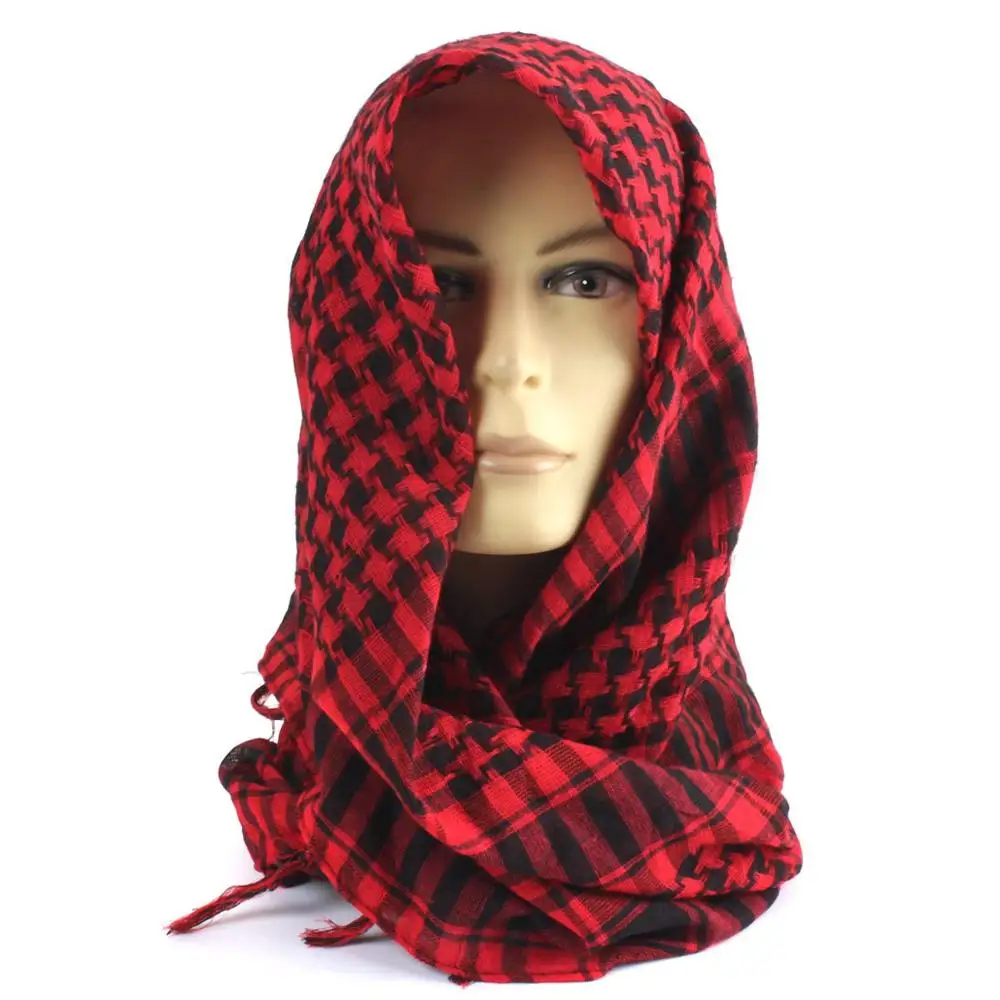 Мужские и женские красочные походные шарфы военный арабский тактический шарф для пустыни легкий унисекс армейский шемаг с кисточкой