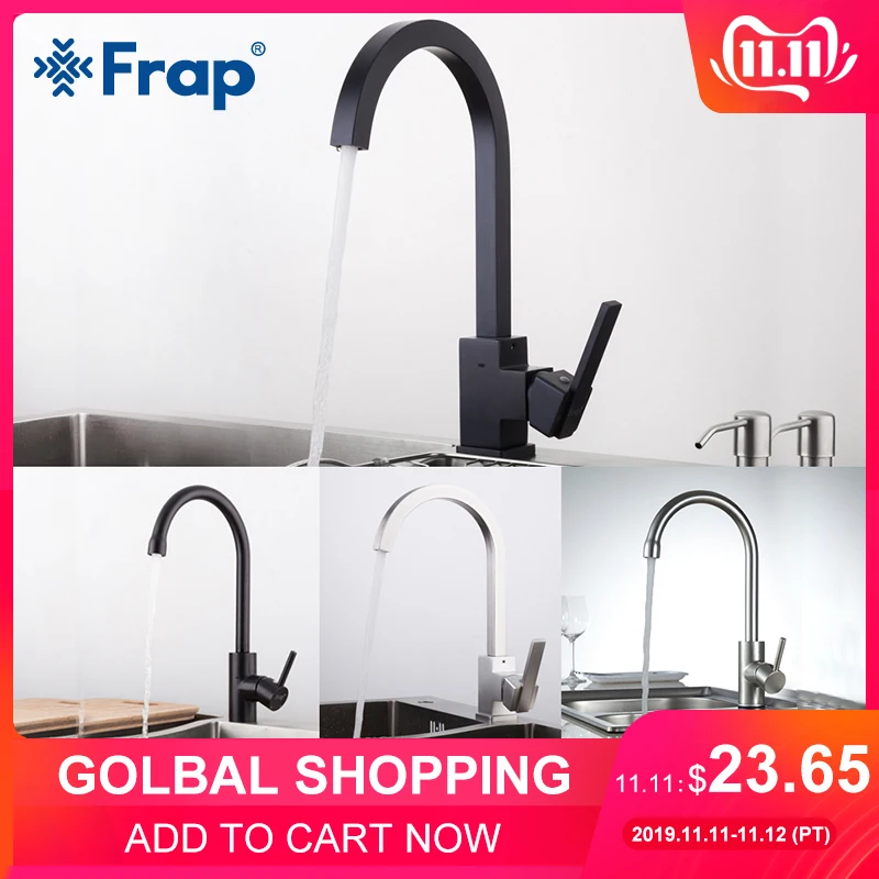 Online FRAP Neue Ankunft Heißer und Kalten Wasser küche waschbecken wasserhahn Raum Aluminium Wasser mischbatterie 360 Grad Rotation YF40010