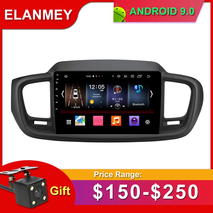 

Gift Camera Car Radio for KIA SORENTO 15-2016 Android 9.0 GPS Navigation Bluetooth Touch screen WIFI Car Audio Stere Multimedia