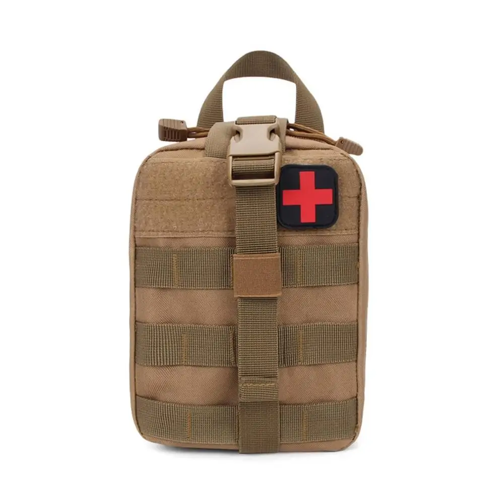 Аварийный чехол, набор для выживания, походный набор первой помощи, тактическая медицинская сумка, многофункциональная поясная Сумка для кемпинга, альпинизма - Color: khaki
