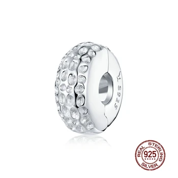 

MOWIMO Open Stopper Fit Silver Bracelets & Bangles 925 Sterling Silver Round Spacer Beads DIY Jewelry Accessories BKC1490