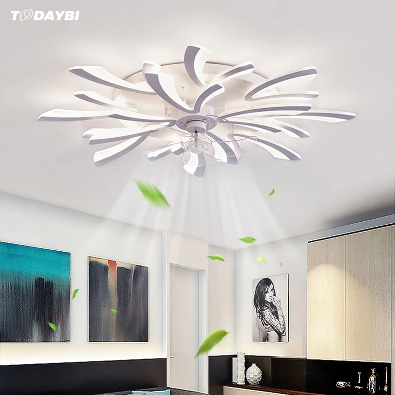 Modern Ceiling Fan Chandeliers Remote Control for Living Room Bedroom Dining Light Ventilador DeTecho Fans Fixture | Освещение