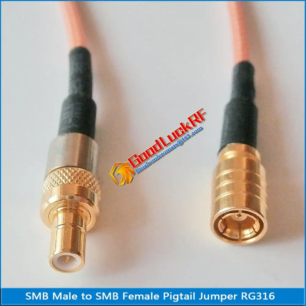 1X sztuk wysokiej jakości SMB męski na SMB żeński wtyk podwójny SMB RF złącze kabel ze zworką RG316 kabel 50 Ohm niska strata