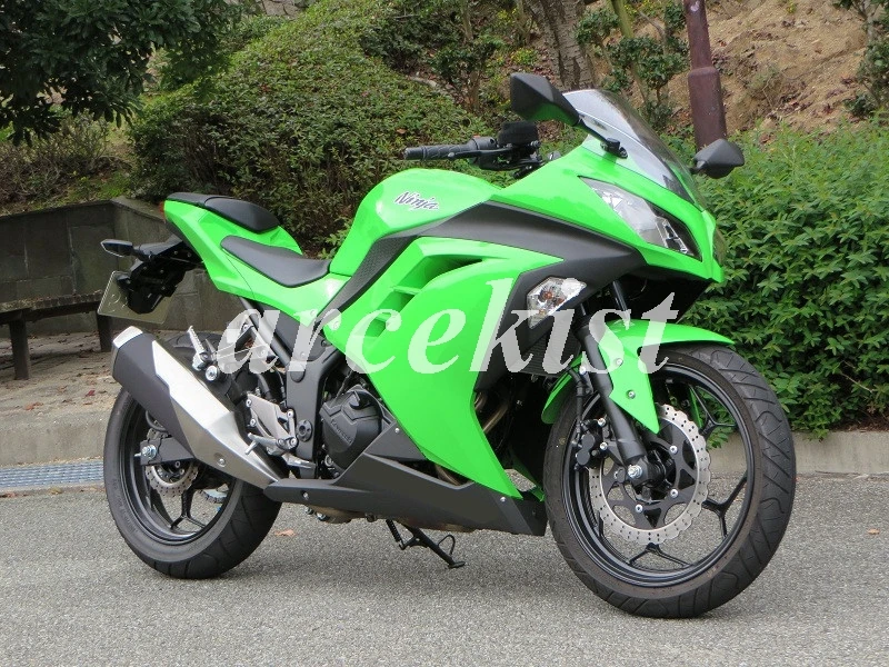 ABS впрыска холодный мотоцикл обтекатели комплект подходит для Kawasaki Ninja300 ZX300R EX300 2013 белый зеленый