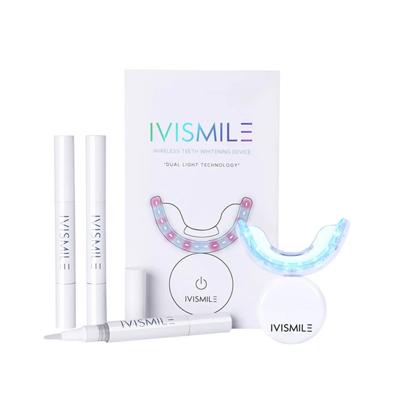 IVISMILE Teeth Whitenning Kit With 32 LED Light 35% Carbamide Peroxide gel Oral Care Clean Remove Tooth Stains Dental Equipment