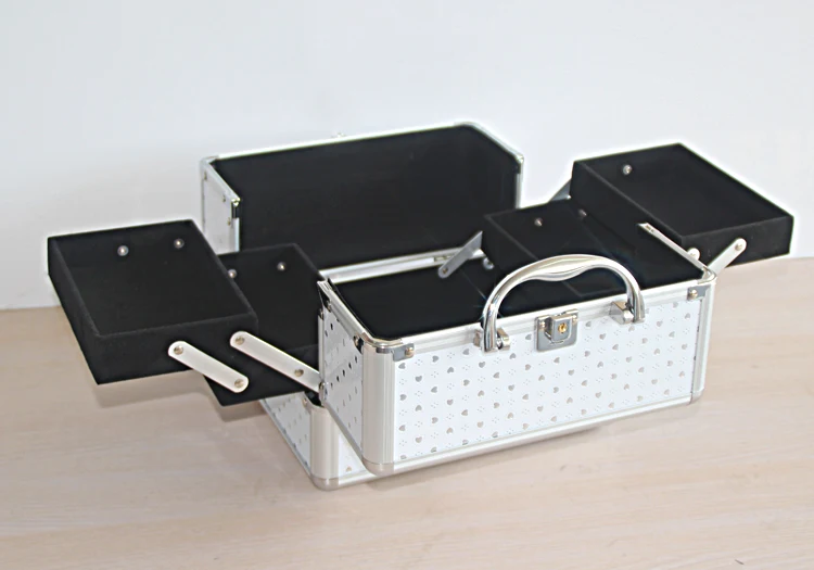  Pas cher parfait professionnel étui à cosmétiques Portable femmes étui de maquillage Style coréen b