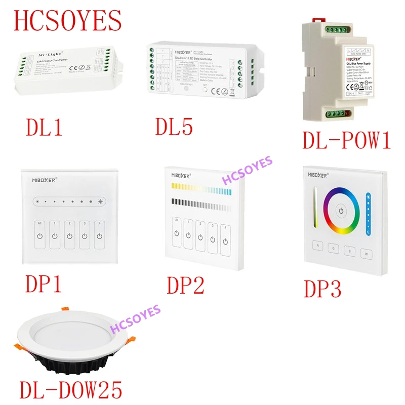 MIBOXER DL5 5 в 1 контроллер светодиодной ленты DALI DL DOW25 25 Вт RGB + CCT светодиодный