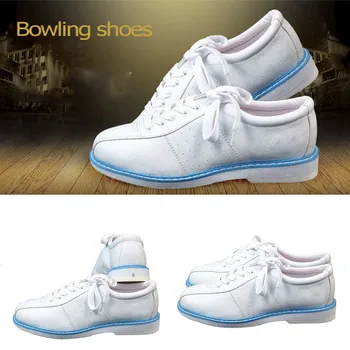 

White Bowling Shoes for Men Women Unisex Sports Beginner Bowling Shoes Sneakers SMN88
