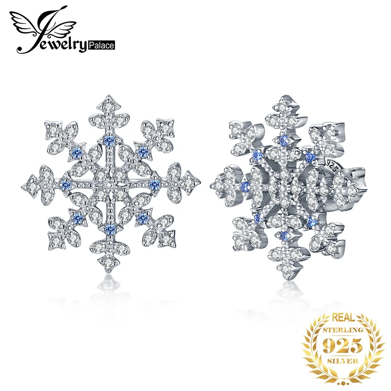 JewelryPalace зима любовь создан светло голубой шпинель кубического циркония Снежинка