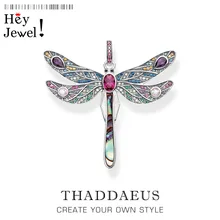 Подвеска в виде стрекозы, новинка весны, ювелирное изделие в богемном стиле, 925 пробы, серебряное, парадное, природное счастье, подарок на свободу для женщин Ts