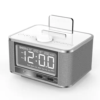 

Alarm Clock Radio,Wireless Bluetooth Speaker,Digital Alarm Clock For Bedroom With Fm Radio/Usb Charging Port/Aux-In And Cell P