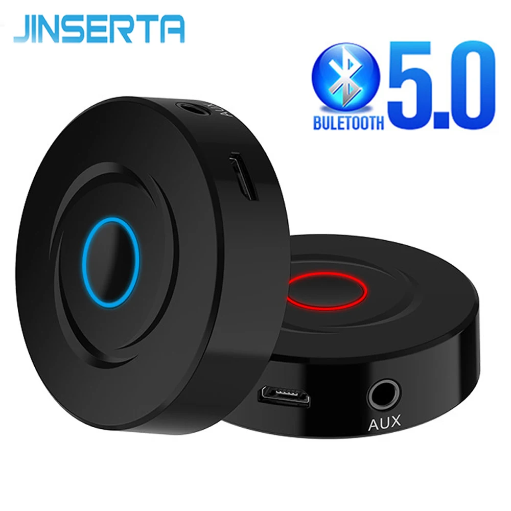 JINSERTA Bluetooth 5 0 Receiver Transmitter 3 5mm AUX Jack Stereo Music Audio Wireless Adapter For Car TV PC Speaker Headphone