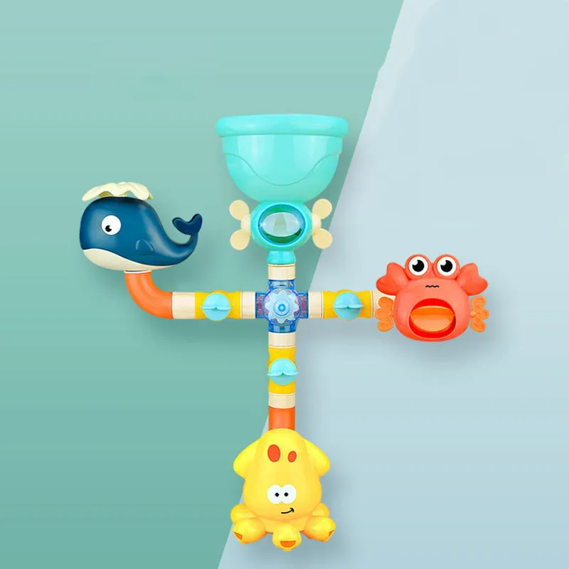 

Bath Toys Pipeline Water Spray Shower Game Shark Crab Octopus Bath Baby Toy for Children Swim Bathroom Bathing Shower Kids Toy