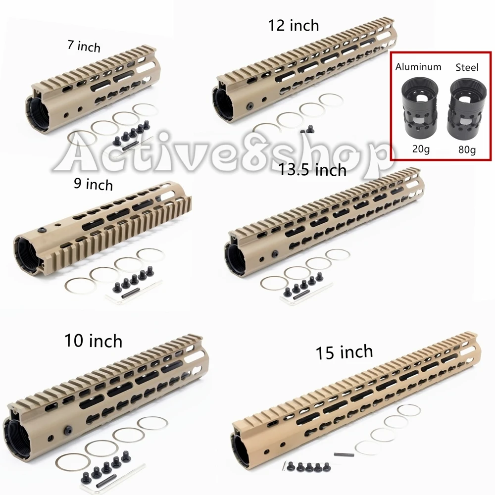 Светло коричневый Painte 7 &quot9&quot 10 &quot12&quot 13 5 &quot15&quot дюймов AR 15 Бесплатная поплавка