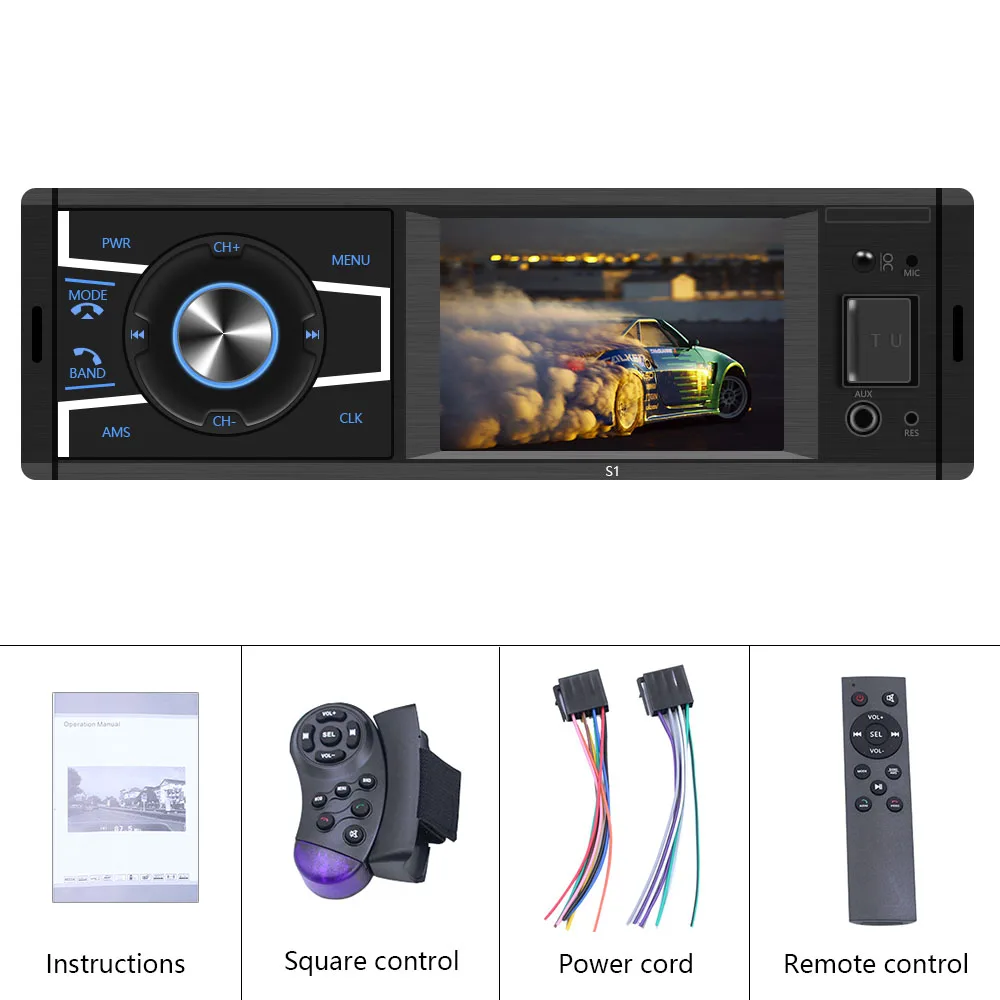 Автомобильный MP5 плеер Podofo 3 2 дюймовый TFT экран 1Din Bluetooth FM радио стерео пульт