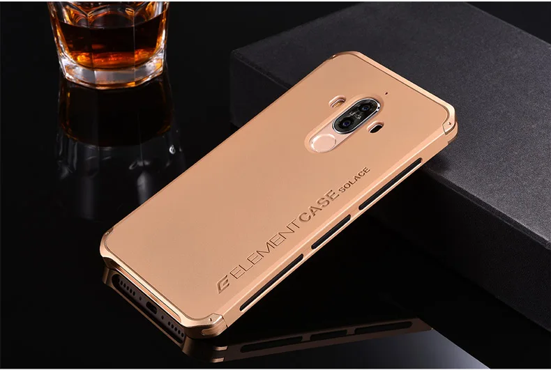 Чехол для Huawei Mate 9 роскошные чехлы для телефонов с дизайнерской алюминиевой и с жесткой задней панелью