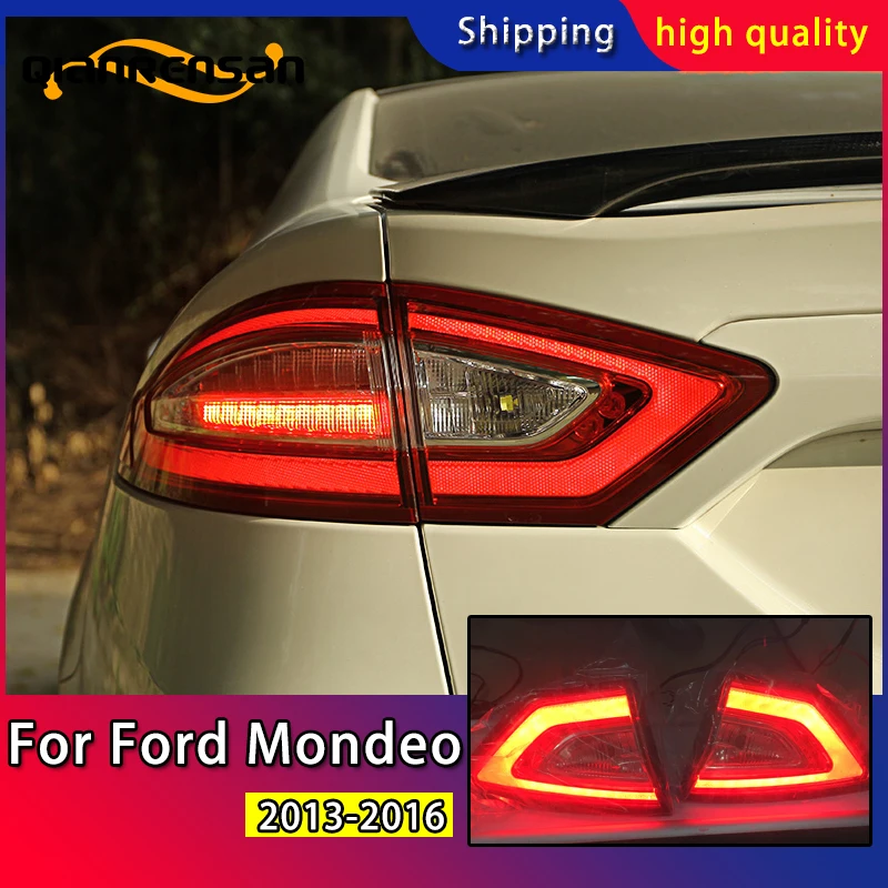 

Car Accessories Tail Light Case For Ford Mondeo Fusion Taillights 2013-2016 LED Tail Lamp Rear Lamp DRL+Brake+Park+Signal light