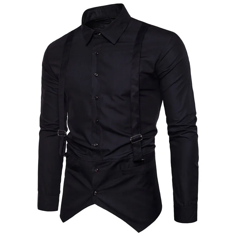 MarKyi Мода desgin ремень Мужская slim fit рубашка с длинным рукавом хорошего качества Мужская повседневная одежда мужская рубашка гавайская