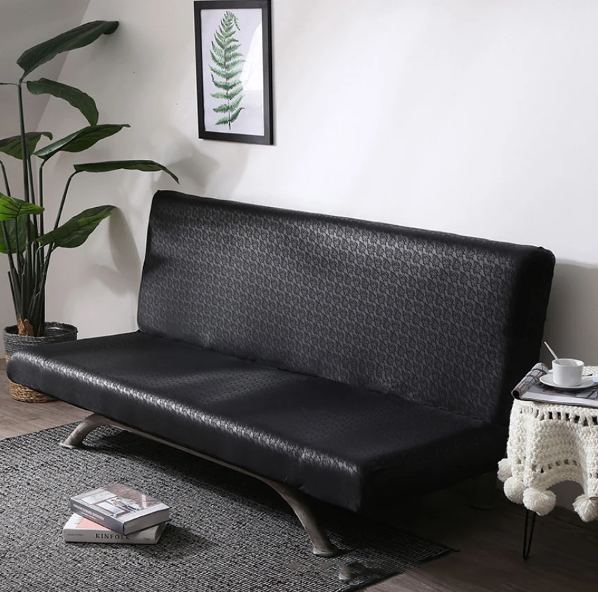 Lace pattern Black Полиуретановый водонепроницаемый универсальный чехол для дивана складной эластичный чехол для дивана без подлокотника складной чехол для дивана-кровати - Цвет: Lace pattern Black