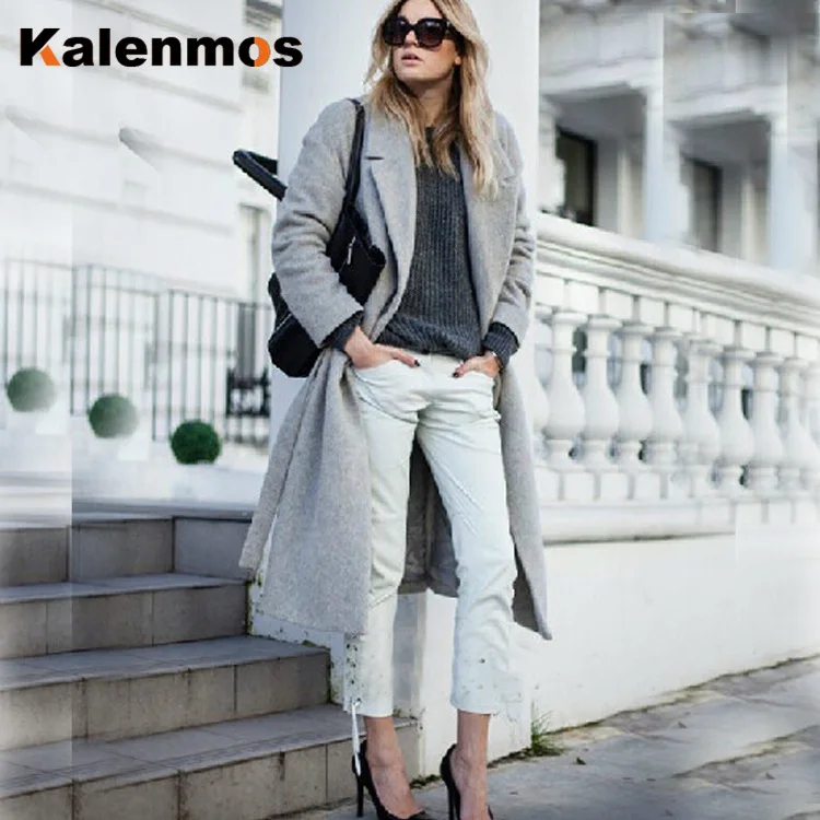 Plus Size M-3XL Korean Winter Long Overcoat Women Pocket Solid Warm Daily Outfit Handmade Slim Fit Coat Thick Outwear Casual Top