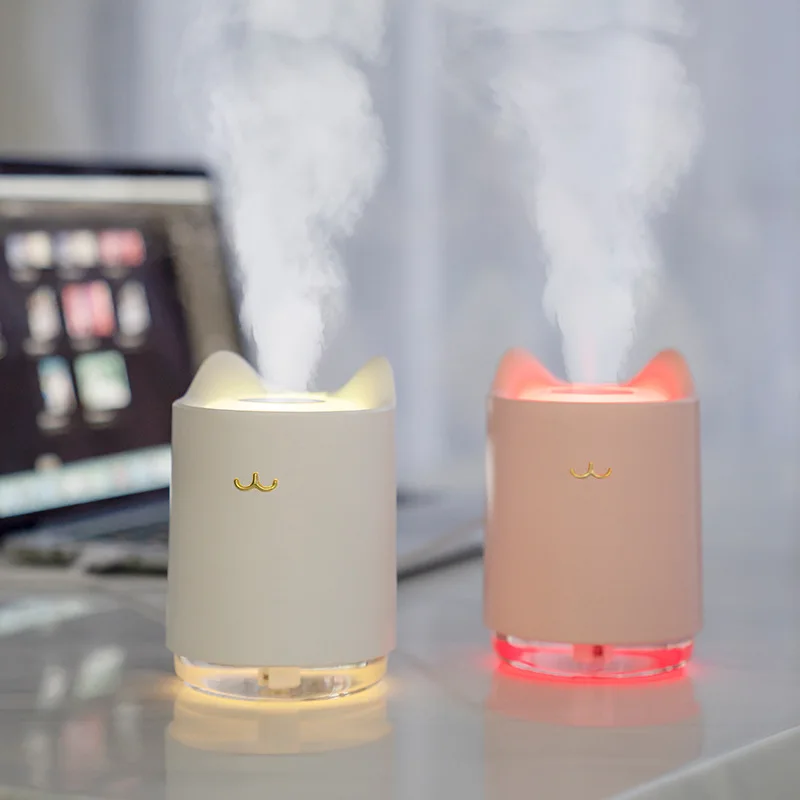 

Shi zhi pin Miu Humidifier Creative Three-in-One with Fan Night Light Atomizer Mini Portable USB Spray Water