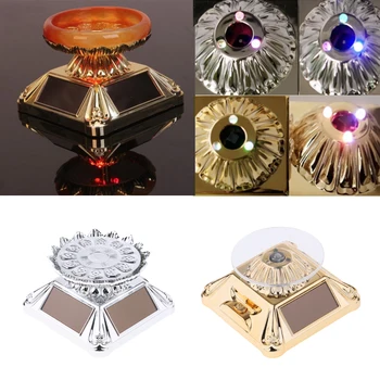 

Solar Powered Rotating Display Stand Plate f/ Retail Shop Supermarket Silver