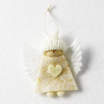 

4Pcs/set Decorative Hanging Doll Christmas Articles Angle Snowflakes Table Ornaments Xmas Hanging Dolls