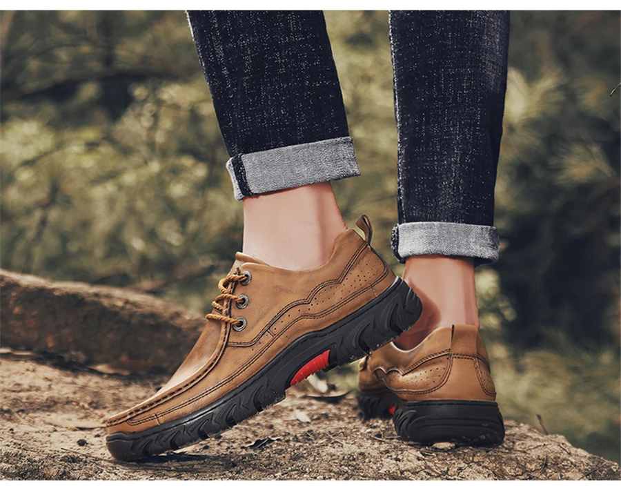 Походная обувь; Мужская обувь из натуральной кожи; походная обувь ручной работы; ботинки для альпинизма и охоты; водонепроницаемая обувь в стиле милитари