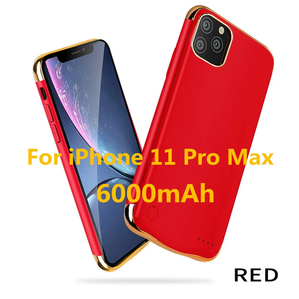 Red for 11 Pro Max NTSPACE для iPhone 11 Pro Max зарядное устройство чехол s ультра тонкий портативный внешний аккумулятор зарядный чехол для iPhone 11 Pro чехол для батареи - Цвет: Red for 11 Pro Max