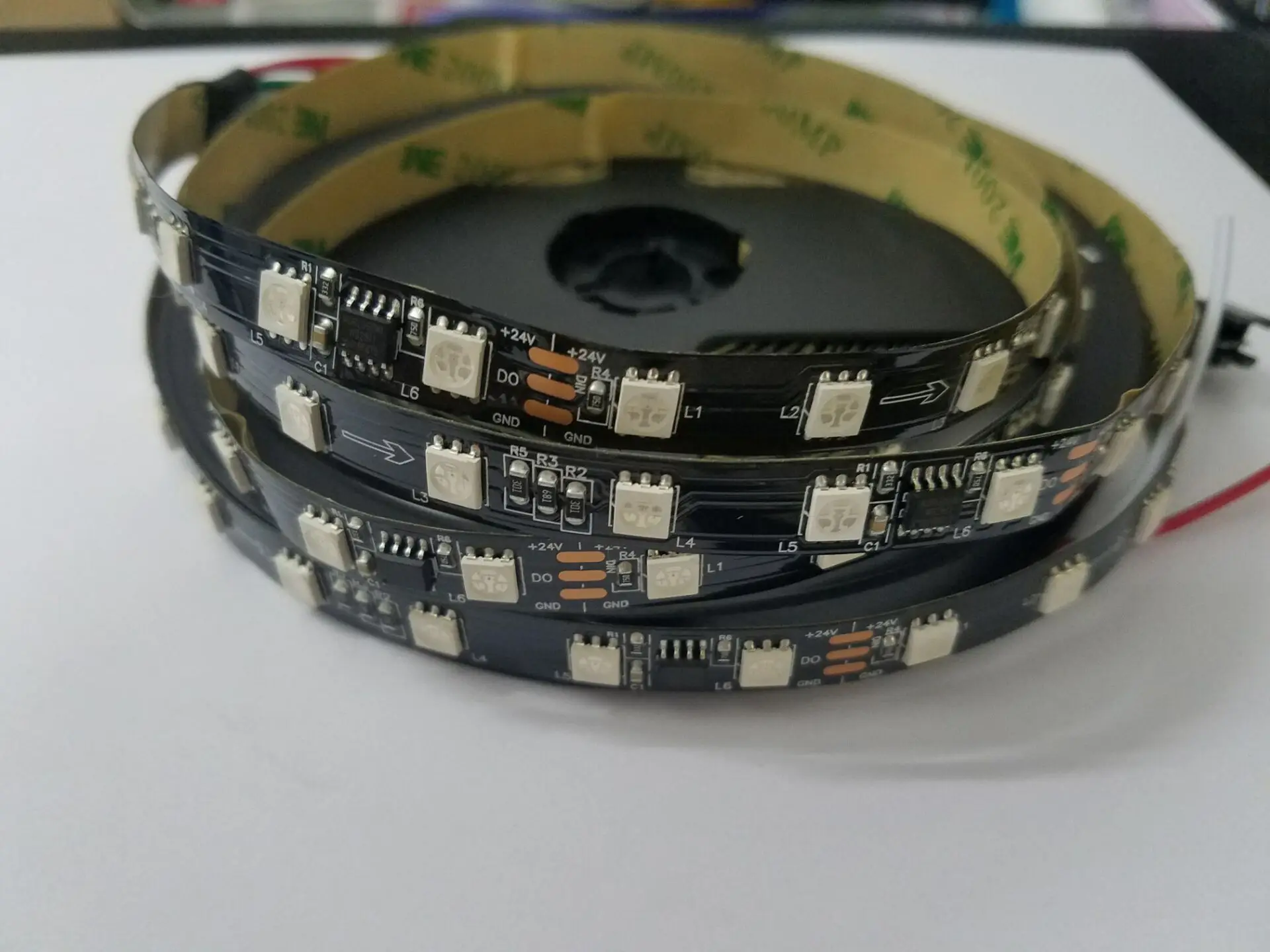 #Best 5m lot 24V DC 2811 WS2811 Addressable 60leds pixel strip light Digital RGB 5050 Ribbon IP30 IP67 black white pcb 1 Ic Control 6