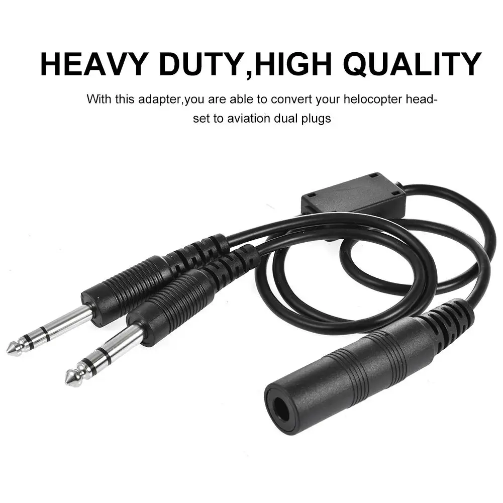 

High Quality Replacement Helicopter To General Aviation Headset Adapter Cable For Clark AVCOMM U 174 Original Adapter Cable