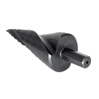 

1piece 4-32MM Step Drill Nitrogen Black Bit HSS Spiral shank titanium plated step bits Grooved Step Conical Cone For Power Tools