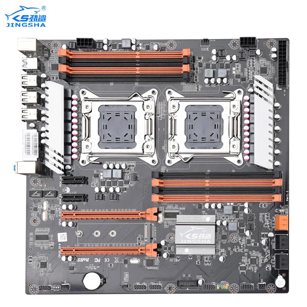 Комплект материнской платы X79 с двумя процессорами 2 * E5 2620 V2 CPU 4*8 ГБ 1600 МГц DDR3 ECC REG