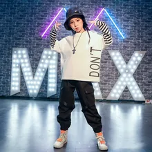 Высокое качество, костюмы для мальчиков, джаз-танец хип-хоп, Детский костюм для уличных танцев, Осенний Корейский детский костюм в стиле хип-хоп с длинными рукавами