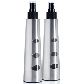 

Olive Oil Sprayer Mister Dispenser Stainless Steel Bottle 200 Ml Set of 2 Perfect for BBQ Grilling and Roasting Cooking Wine Vin