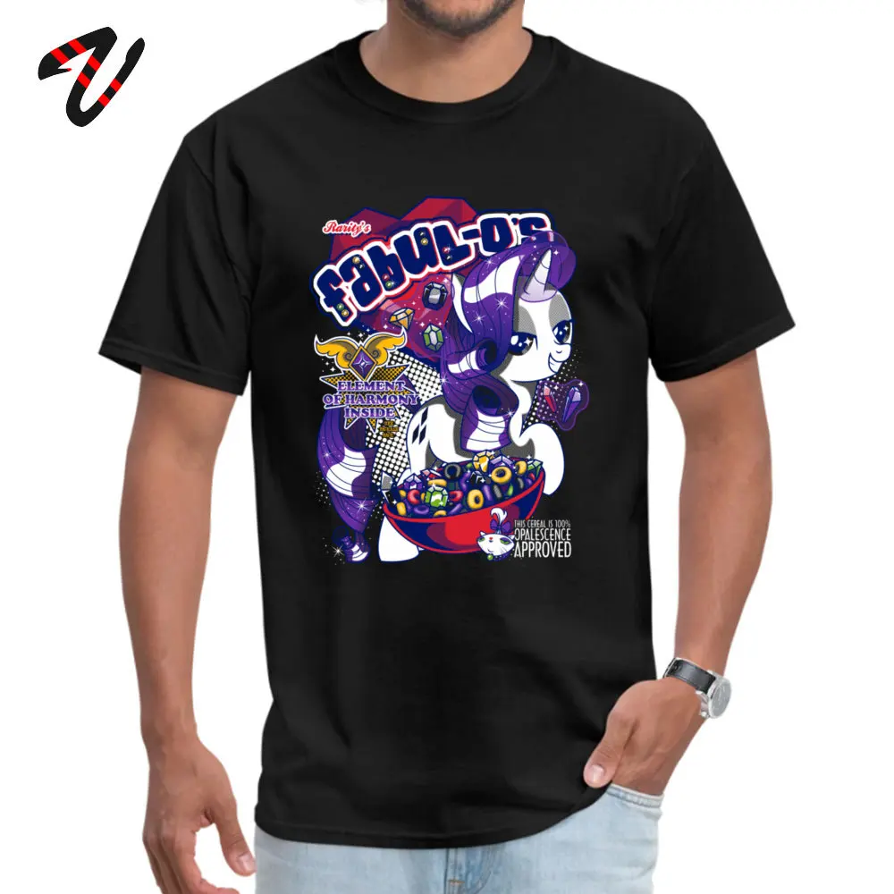 

Kawaii Unicorn Pony Graphic Men Tshirts My Little Pony Rainbow 100% Cotton Crew Neck Man T-shirts Casual Family T Shirt Boy