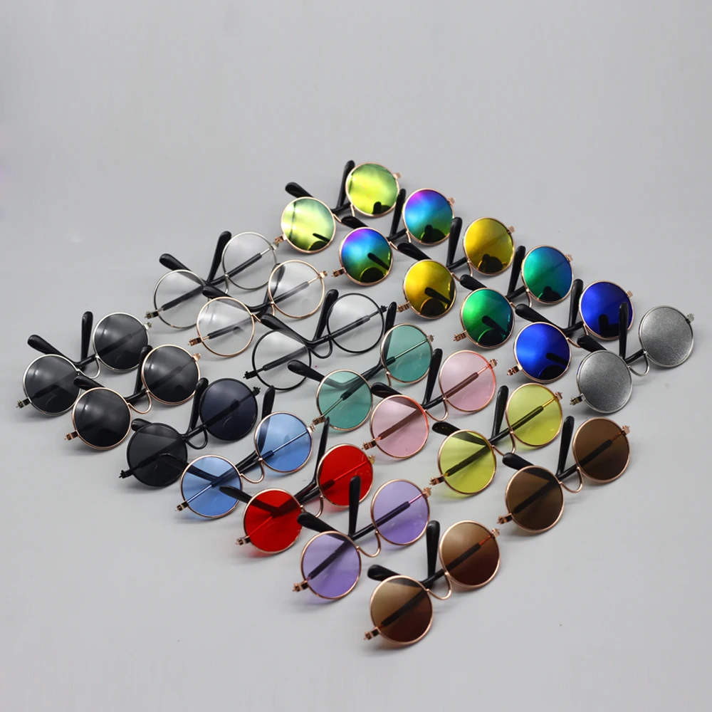 1PCS glass Doll Cool Round Glasses Colorful Sunglasses For 1/6 BJD Grils Toy As fit 18inch dolls toys Accessorie doll accessories,doll clothes accessories,plush doll accessories,doll eyewear accessories
