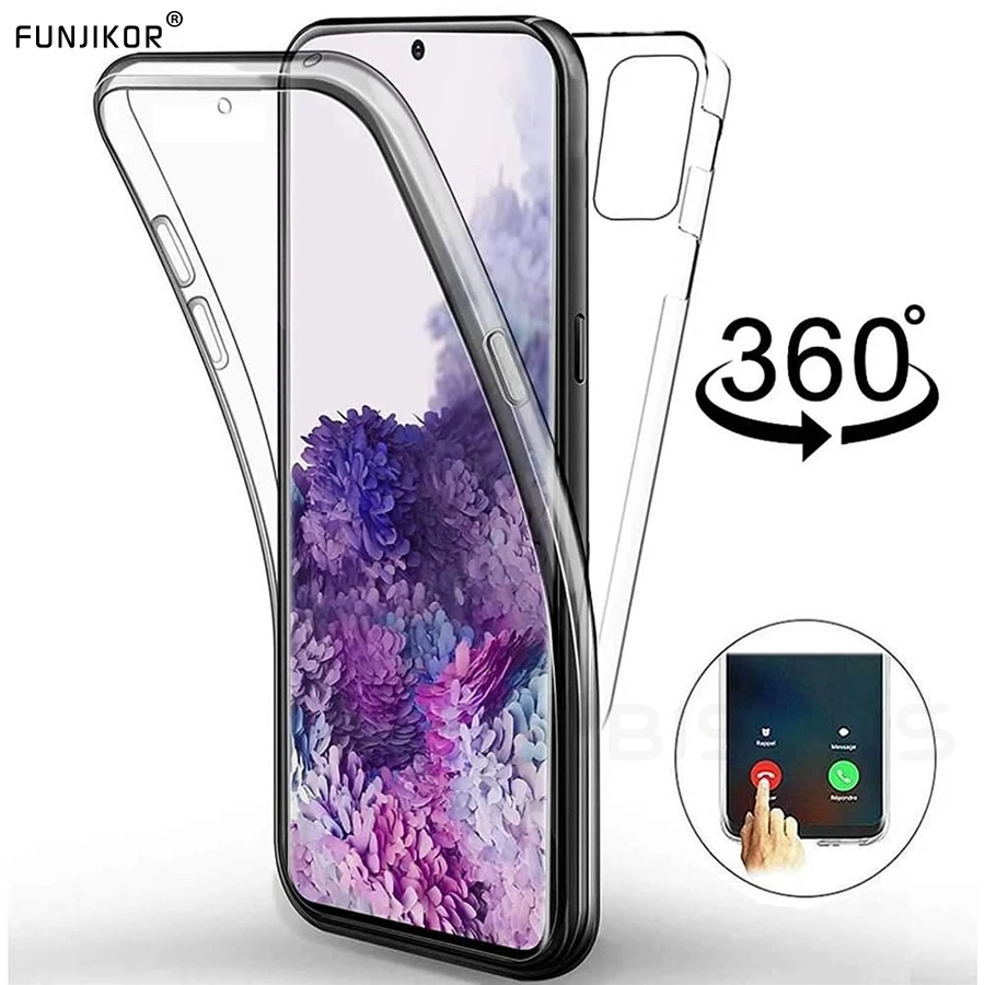 galaxy s22 ultra case Double Protect Front Back Clear Case For Samsung Galaxy A12 A02S A32 A42 A52 A72 5G A02 A22 M12 M32 S21 FE Ultra Full Glue Cover classic galaxy s22 ultra case