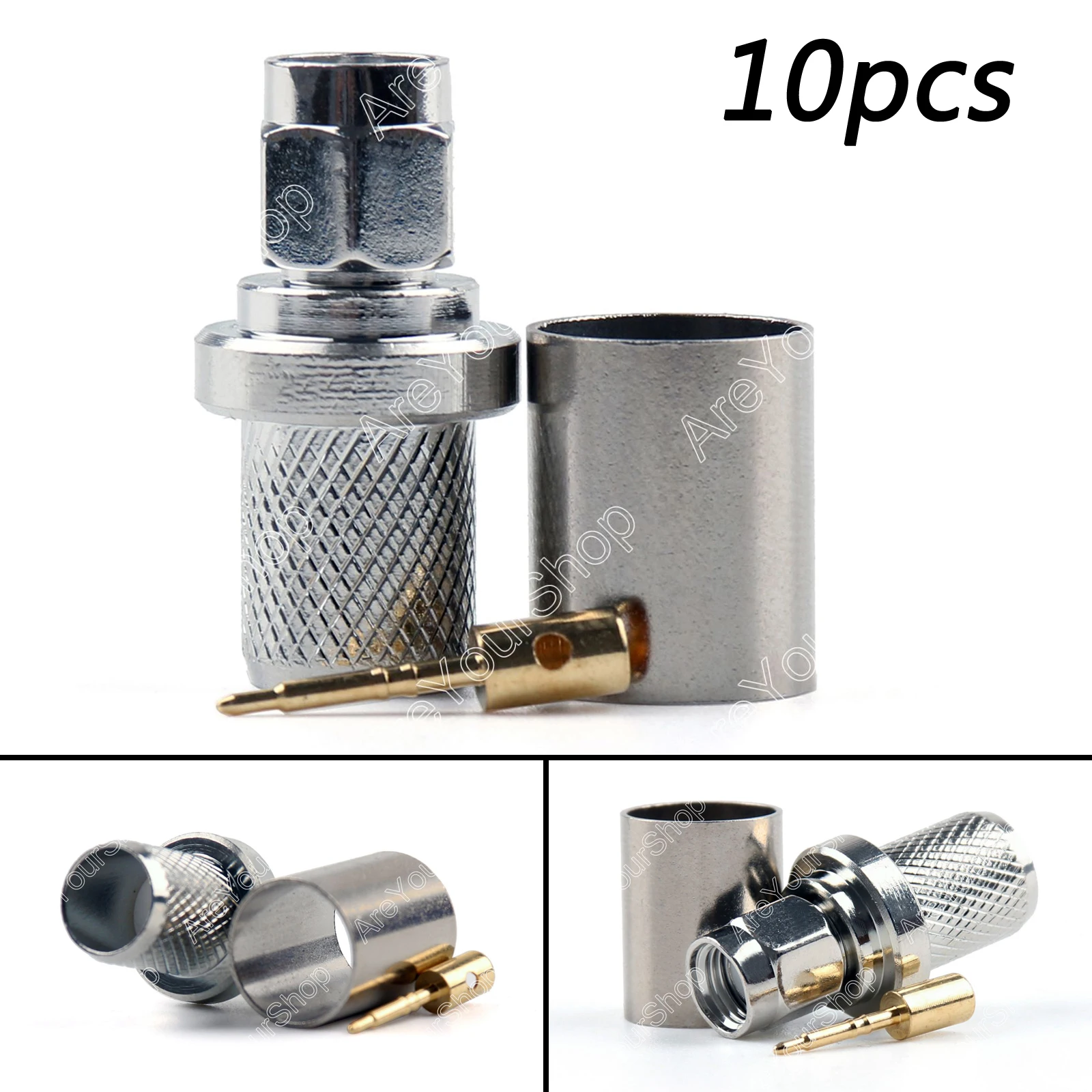 Areyourshop SMA Male Plug Crimp RG8 RG213 LMR400 RG214 9913 Coaxial Cable Straight Connector | Обустройство дома