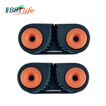 

2X Composite 2 Row Matic Ball Bearing Cam Cleat Pilates Equipment Marine Boat Fast Entry Rope Wire Fairlead Sailing Sailboat