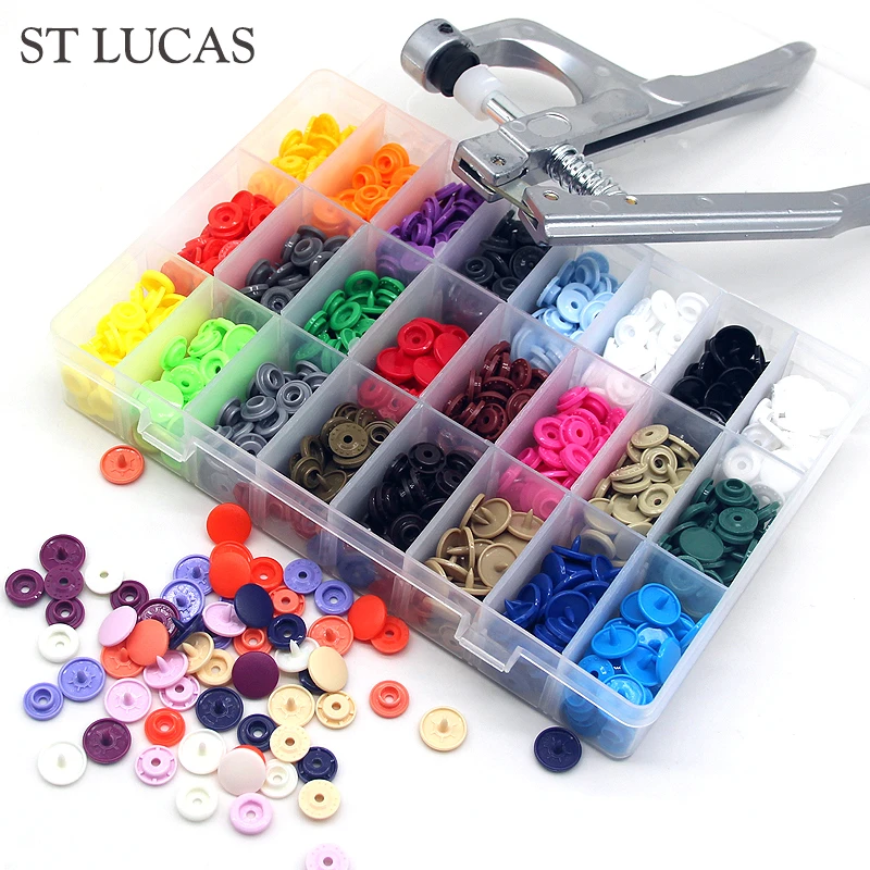 200pcs Sets 20 Colors T5 Plastic Fastener Snap DIY Resin Press Stud Tool Kit U 200pcs Sets 20 Colors T5 Plastic Fastener Snap DIY Resin Press Stud Tool Kit U