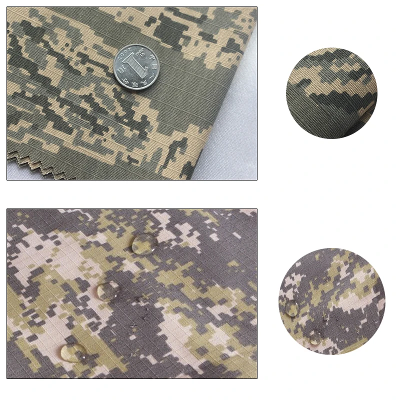 1.5 Meter Width Flecktarn Camo Digital Camouflage Tiger Pattern Camouflage Fabric Water Repellent DIY Outdoor Camo Suit