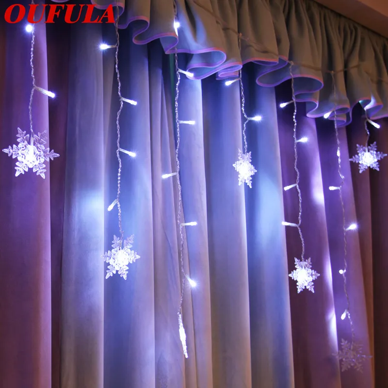 

AOSONG Flake String Light Christmas wedding Decoration Color Lights Ice Strip Lights Curtain Lights For Holidays