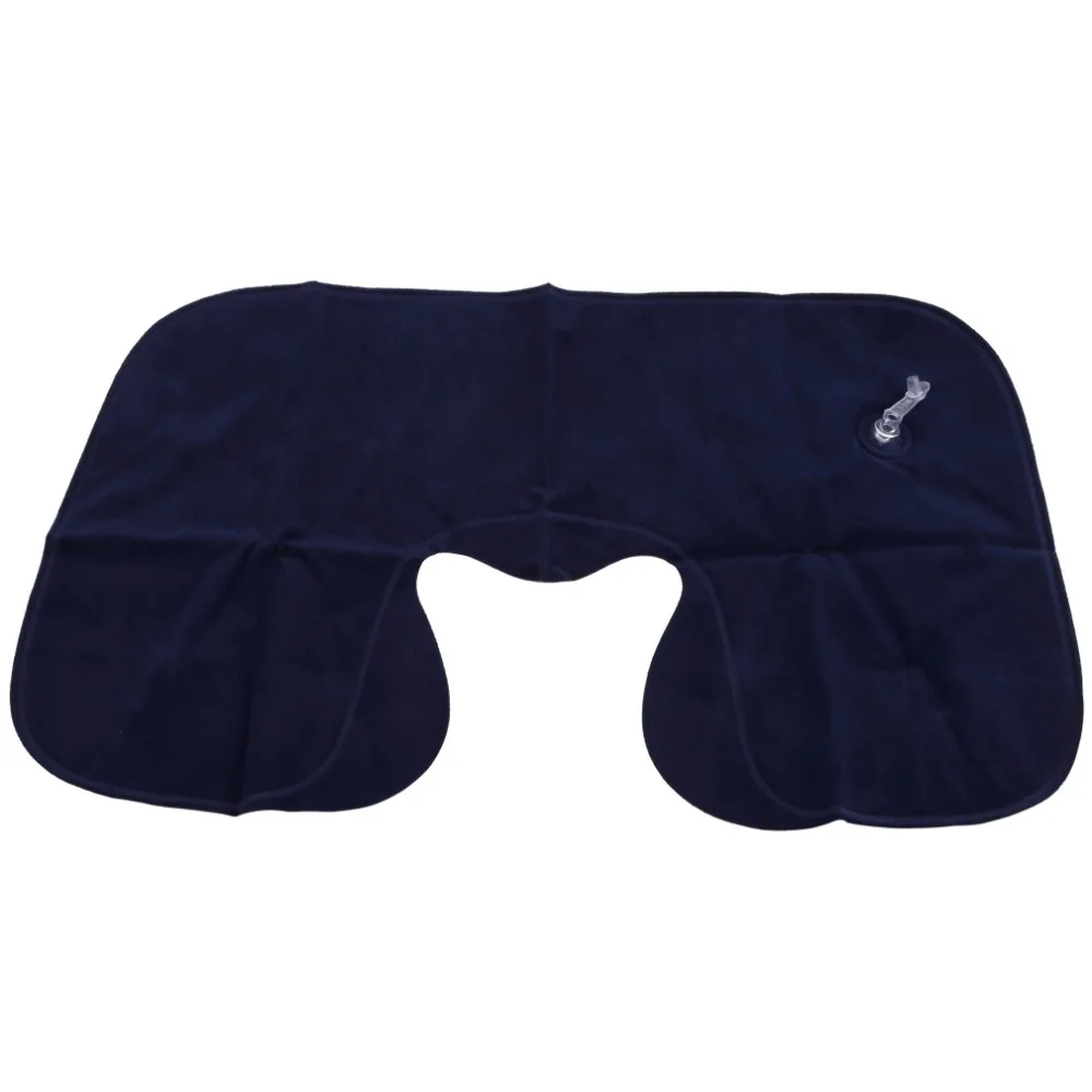 Inflatable Travel Pillow Air Cushion Neck Rest U-Shaped Compact Plane Flight Pure Color Rest Pillow Cushion For Car Train Office