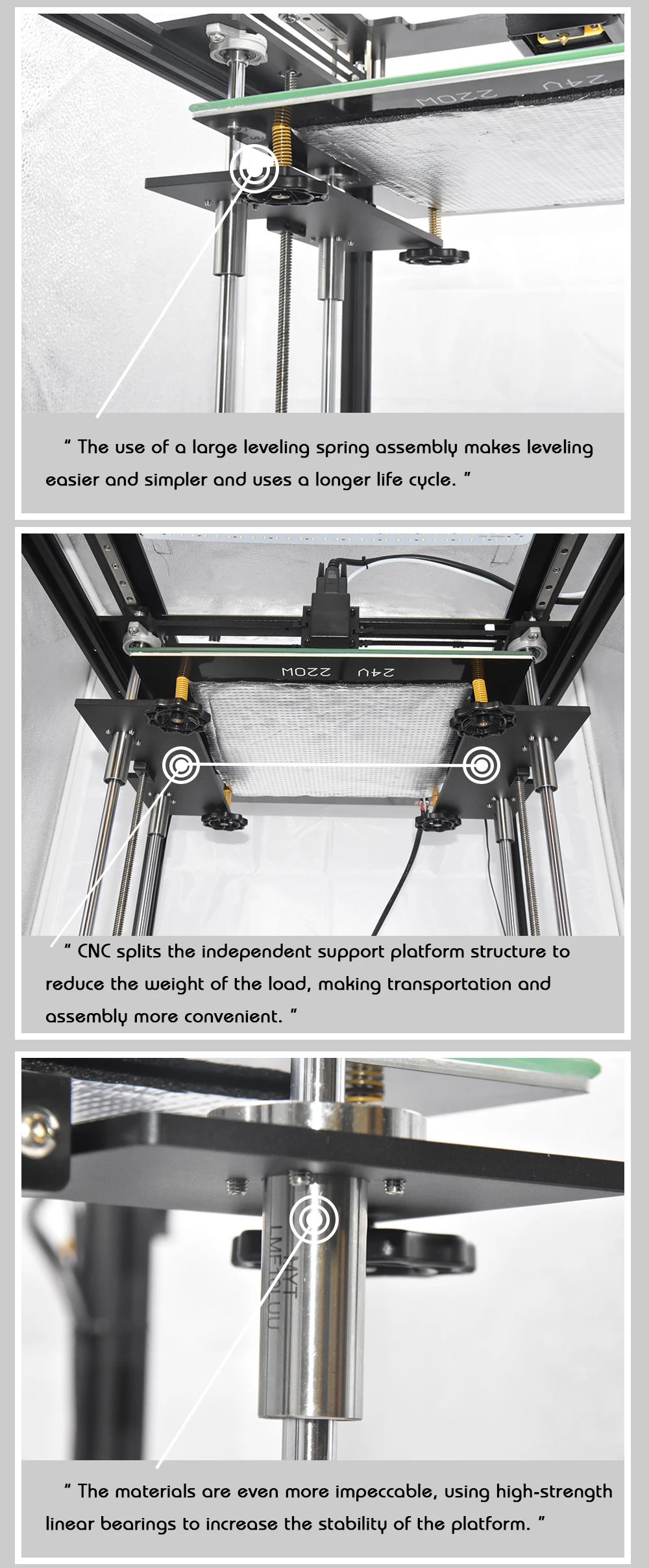 Creative3D BestNew CoreXY структура эльф 3D принтер, с высоким уровнем точный алюминиевый профильная рамка большой площади комплект автоматический регулятор уровня