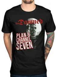 Официальная футболка с надписью «The Damned Plan 9 Channel 7», аккуратная, аккуратная, милая, хлопковая Футболка с рисунком денег, 2xl, 3xl, 4xl, 63xl