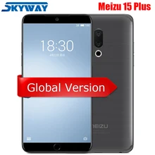 Meizu 15 Plus, 6 ГБ, 64 ГБ, глобальная версия, мобильный телефон Exynos 8895, восьмиядерный смартфон с большим экраном, двойная камера заднего вида