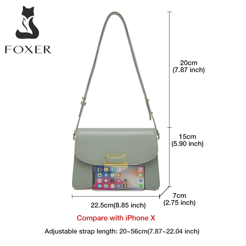 Foxer Wavy Crossbody Bag Leather Women